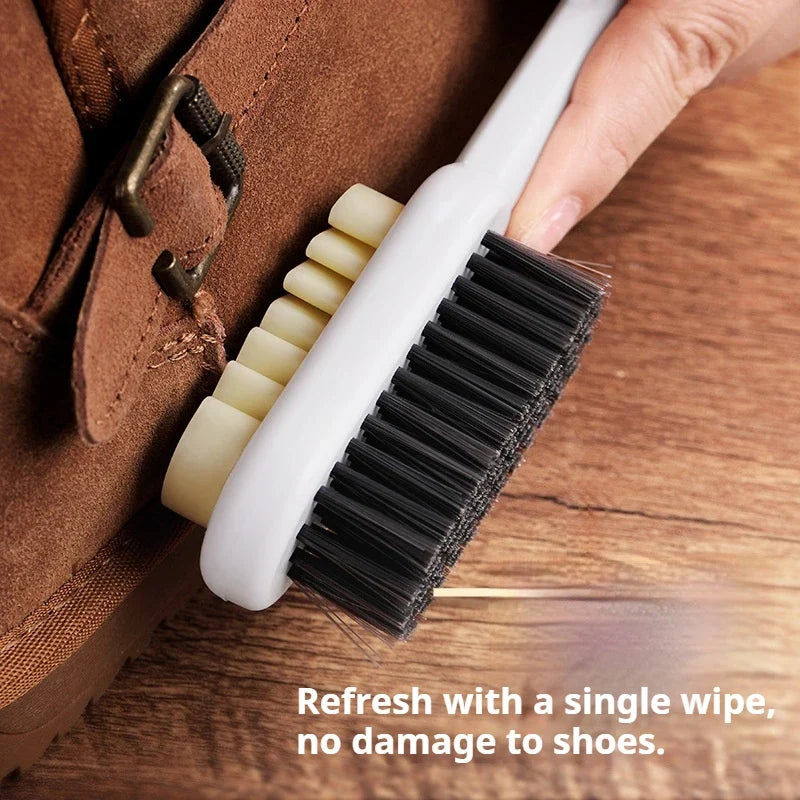 Brosse double face pour chaussures en daim et nubuck