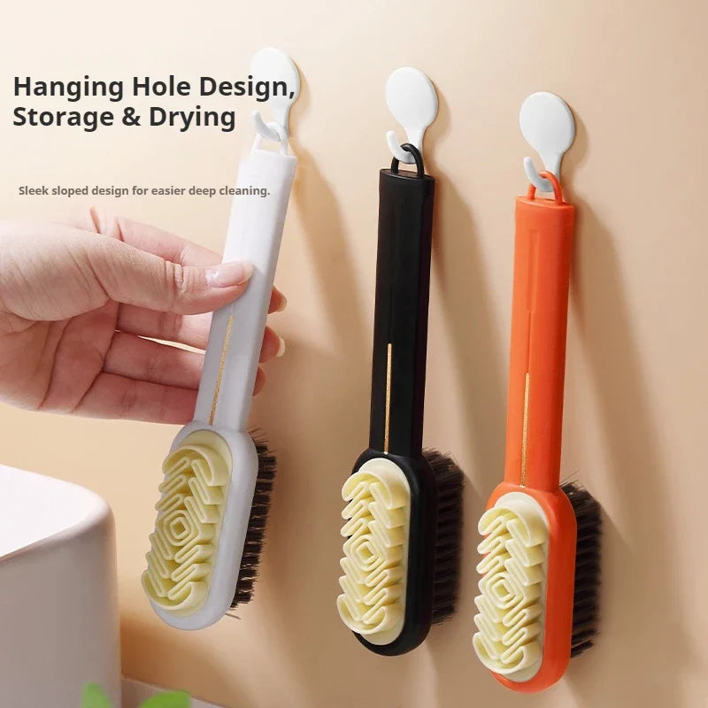 Brosse double face pour chaussures en daim et nubuck