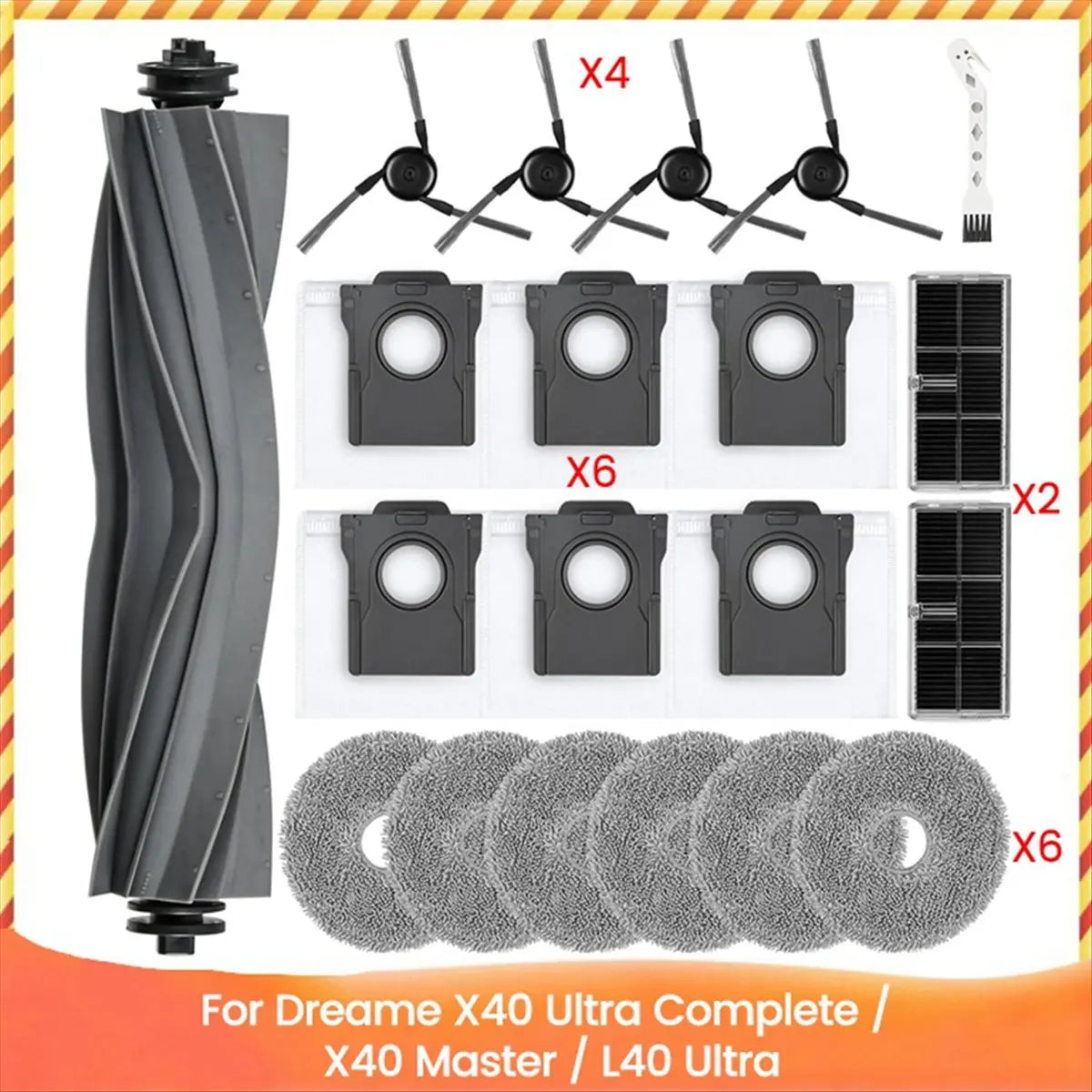 Kit d’entretien 20 pièces compatible Dreame X40 et L40 Ultra