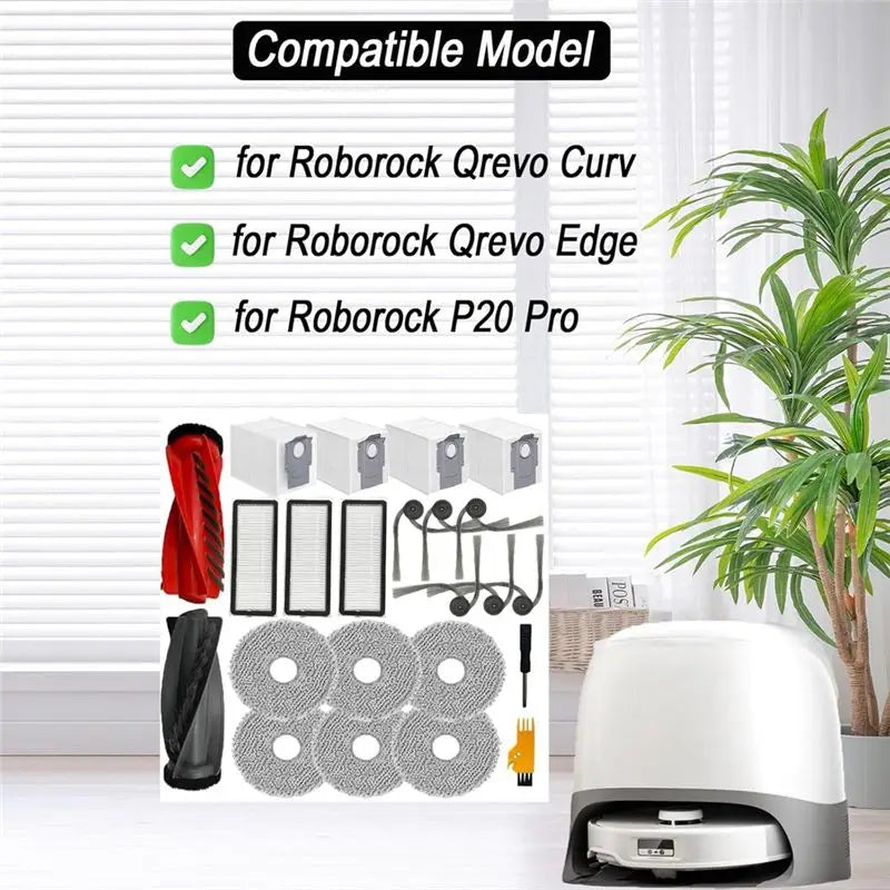 Kit d’entretien compatible Roborock Qrevo Curv et Qrevo Edge
