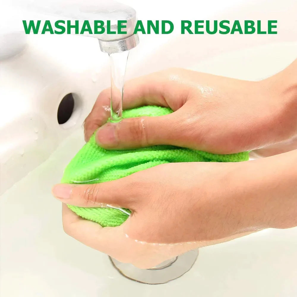 Nettoyeur de pare-brise télescopique et recharges microfibre