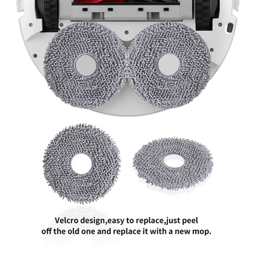 Patins microfibre de remplacement compatibles Roborock Qrevo